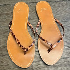 J Crew Tortoiseshell Flip Flops
